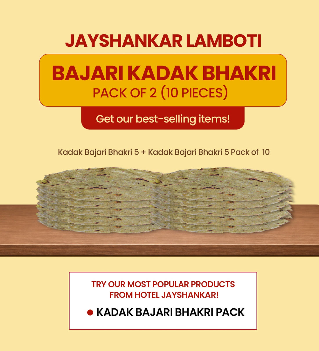 Bajari Kadak Bhakri - Pack of 2 (10 Pieces)