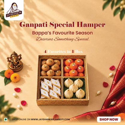 Jayashankar Foods Ganpati Special Festive Hamper (4-in-1 Assorted Box)