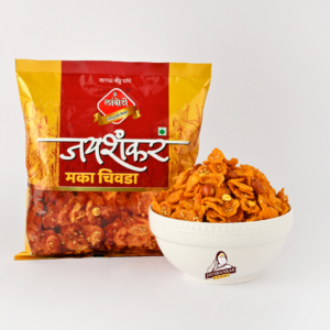 Jayshankar Special Maka Chivda, a delicious and crunchy snack made from corn flakes, perfect for munching